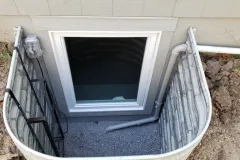 Egress Casement Window, Stoneview Window Well, Sump Pump