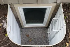 Egress Casement Window, White Window Well