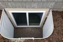 Egress Two-Lite Slider Window, White Well