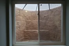 Egress Two-Lite Slider Window with Rockwell Window Well